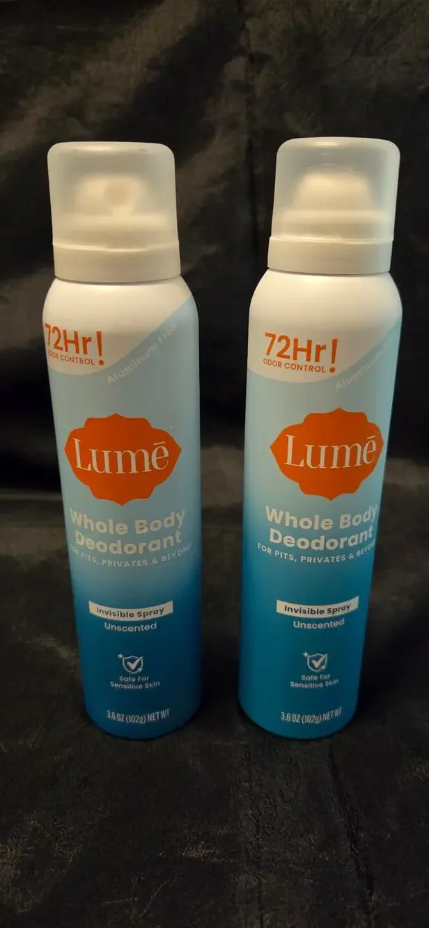 Lot of 2 LUME Deodarant